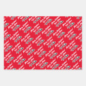 Maßgeschneiderte Weihnachtsblätter für Golfer Geschenkpapier Set (Vorderseite 2)