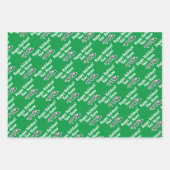 Maßgeschneiderte Weihnachtsblätter für Golfer Geschenkpapier Set (Vorderseite)