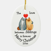 Maßgeschneiderte Weihnachtsbrüder Cat Quote Kerami Keramik Ornament (Vorne)