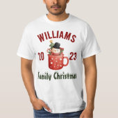 Maßgeschneiderte Weihnachtsfamilie T-Shirt (Vorderseite)
