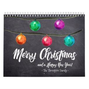 Maßgeschneiderte Weihnachtsfarbe Monatliche Fotos Kalender