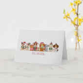 Maßgeschneiderte Weihnachtshundrassen Karte (Gelbe Blume)