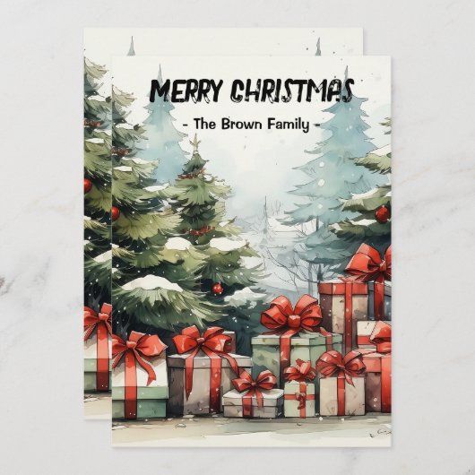 Maßgeschneiderte Weihnachtskarten Feiertagskarte (Vorne/Hinten)