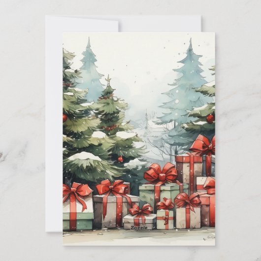 Maßgeschneiderte Weihnachtskarten Feiertagskarte (Rückseite)