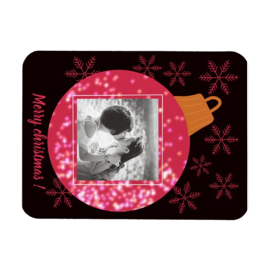 Maßgeschneiderte Weihnachtskarten-Foto-Collage sch Magnet (Horizontal)