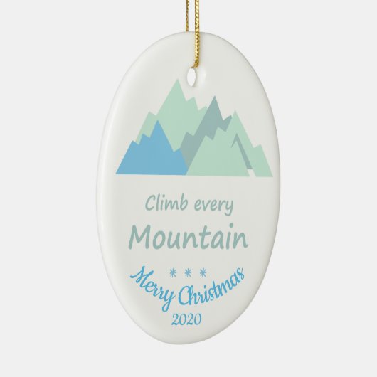 Maßgeschneiderte Weihnachtskletter für jeden Berg Keramikornament (Rechts)