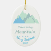 Maßgeschneiderte Weihnachtskletter für jeden Berg Keramikornament (Vorne)