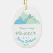 Maßgeschneiderte Weihnachtskletter für jeden Berg Keramikornament (Hinten)