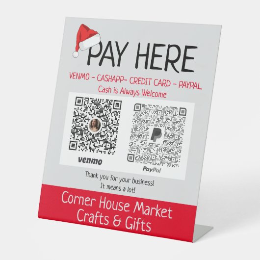 Maßgeschneiderte Weihnachtskunst Ideen bezahlen hi Sockelschild (Vorderseite)