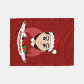 Maßgeschneiderte Weihnachtsleder Cartoon Vlies Dec Fleecedecke (Vorderseite (Horizontal))