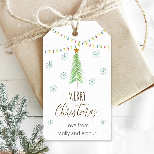 Maßgeschneiderte Weihnachtsmarke mit Weihnachtsbil Geschenkanhänger