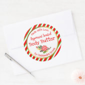 Maßgeschneiderte Weihnachtspeppermint Body Butter Runder Aufkleber (Umschlag)