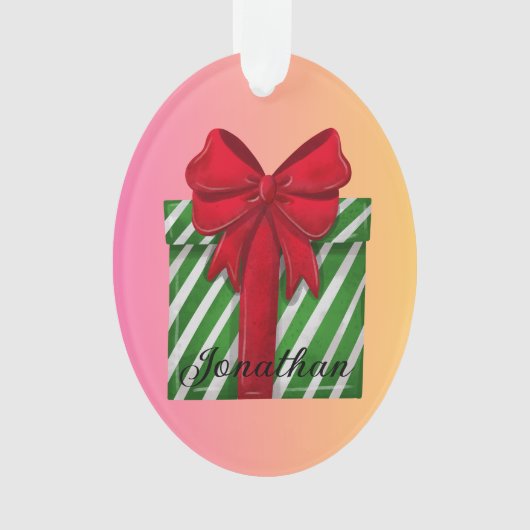 Maßgeschneiderte Weihnachtsschachtel Modern Ornament (Vorderseite)