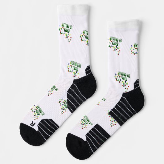 Maßgeschneiderte Weihnachtssocken, Funny Beat Gesi Socken (Links)