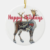 Maßgeschneiderte Weihnachtssohle Keramik Ornament (Vorne)