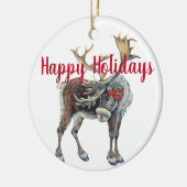 Maßgeschneiderte Weihnachtssohle Keramik Ornament (Links)