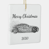 Maßgeschneiderte Weihnachtssportwagen Keramikornament (Rechts)