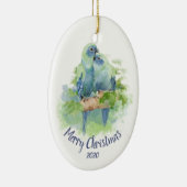 Maßgeschneiderte Weihnachtswasserfarben-Kuddelparr Keramikornament (Rechts)