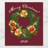 Maßgeschneiderte Weihnachtsweinmarken Weinetikett (Einzelnes Label)