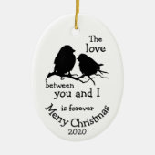 Maßgeschneiderte Weihnachtszeit-Liebe zwischen Ihn Keramik Ornament (Vorne)