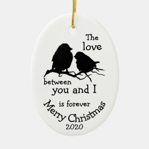 Maßgeschneiderte Weihnachtszeit-Liebe zwischen Ihn Keramik Ornament