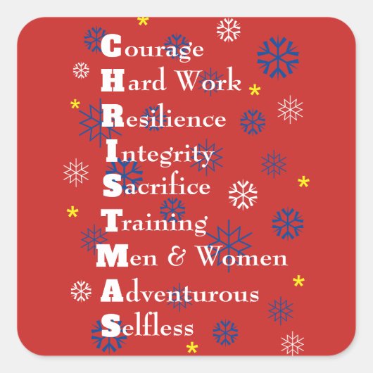 Maßgeschneiderte Weihnachtszeit Quadratischer Aufkleber (Vorderseite)