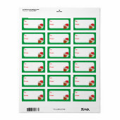 Maßgeschneiderte Weihnachtszuckerschädel Adressaufkleber (Vorne)