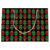 Maßgeschneiderte Weihnachtszuckerschädel Große Geschenktüte (Vorderseite)