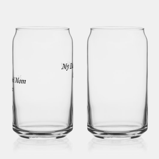 Maßgeschneiderte Weinbrille für den Muttertag Dosenglas (Links)