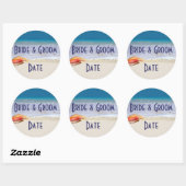 Maßgeschneiderte Weine- oder Bierflaschen - Hochze Runder Aufkleber (Blatt)