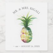 Maßgeschneiderte Weinetiketten Ananas Weinetikett (Einzelnes Label)