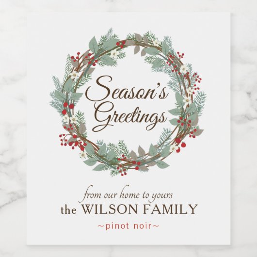 Maßgeschneiderte Weinetiketten mit rustikalem Krau Weinetikett (Einzelnes Label)