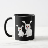 Maßgeschneiderte Weißbüscheln mit roten Augen Tasse (Links)