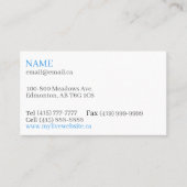 Maßgeschneiderte weiße Basiskarten Visitenkarte (Vorderseite)