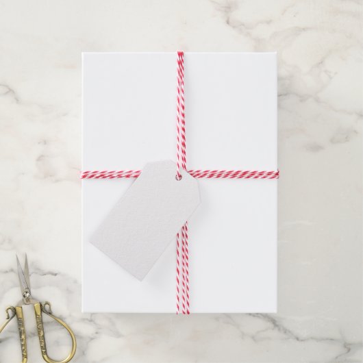 Maßgeschneiderte weiße Geschenkstafel Blank Templa Geschenkanhänger (Mit Garn)