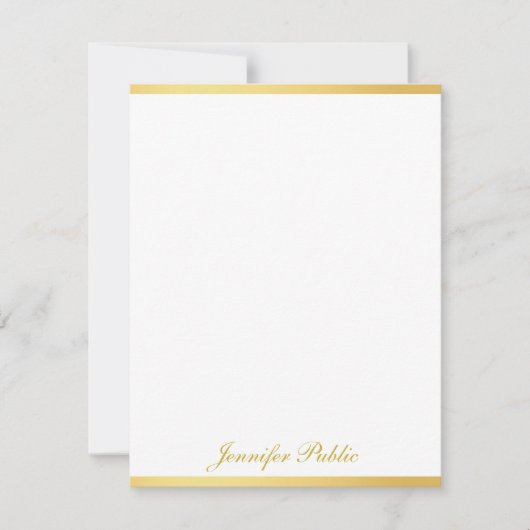 Maßgeschneiderte, weiße Hand-Script-Vorlage für Go Mitteilungskarte (Vorderseite)