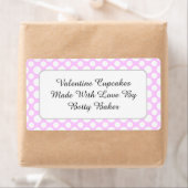 Maßgeschneiderte weiße Polka Dots auf rosa Backeti (Insitu)