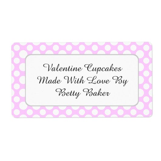 Maßgeschneiderte weiße Polka Dots auf rosa Backeti (Vorne)