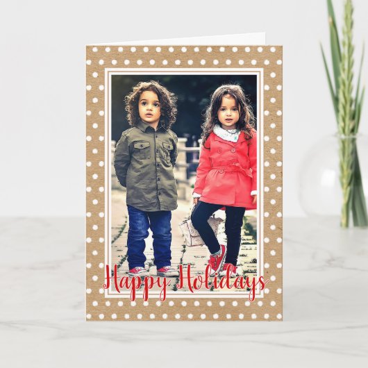 Maßgeschneiderte, weiße Punkte auf Imitate Kraft U Karte (Vorderseite)