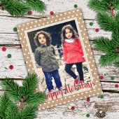 Maßgeschneiderte, weiße Punkte auf Imitate Kraft U Karte