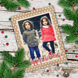 Maßgeschneiderte, weiße Punkte auf Imitate Kraft U Karte