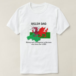 Maßgeschneiderte WELSH VATER Flag Wales T-Shirt