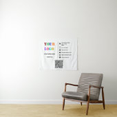 Maßgeschneiderte Werbebänder für Unternehmen Wandteppich (Beispiel (Horizontal))