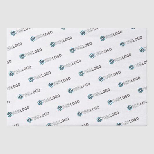 Maßgeschneiderte Werbefirmenlogo - weiße Verpackun Seidenpapier (Vorderseite)