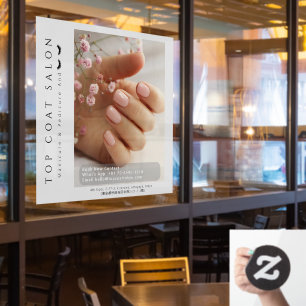 Maßgeschneiderte Werbung für Nägel-Pedicure und Ey Fensteraufkleber