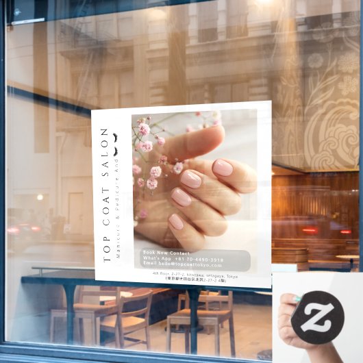 Maßgeschneiderte Werbung für Nägel-Pedicure und Ey Fensteraufkleber (Café-Fenster)