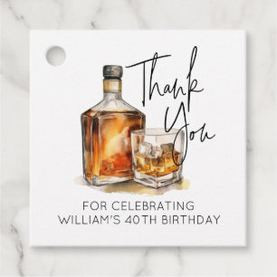 Maßgeschneiderte Whiskey Flasche Geburtstag Vielen Geschenkanhänger