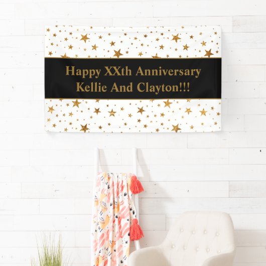 Maßgeschneiderte White/Gold Stars mit Jubiläum der Banner (Insitu)