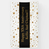 Maßgeschneiderte White/Gold Stars mit Jubiläum der Banner (Vertikal)