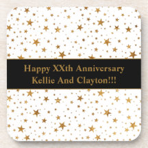 Maßgeschneiderte White/Gold Stars mit Jubiläum der